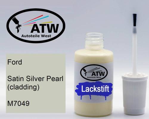 Ford, Satin Silver Pearl (cladding), M7049: 20ml Lackstift, von ATW Autoteile West.